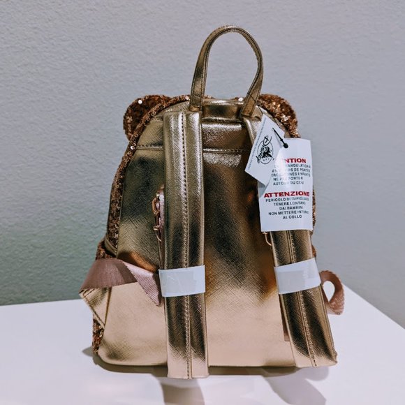 Disney Loungefly Rose Gold Sequins Mini Backpack
